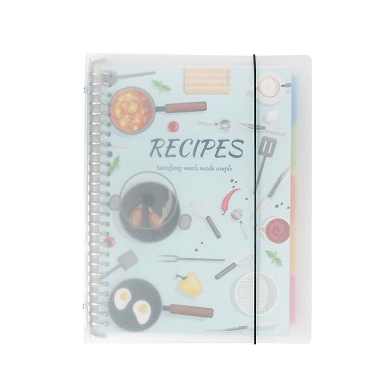 A4 Personalized Recipe Book, 11" X 8.6" Cookbook, with Spiral Binding, Holds Up to 160 Recipes