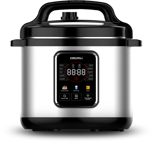 13-in-1 Electric Pressure Cooker, 10 Safety Features, 24H Preset,  Stainless Steel, 6 Quart